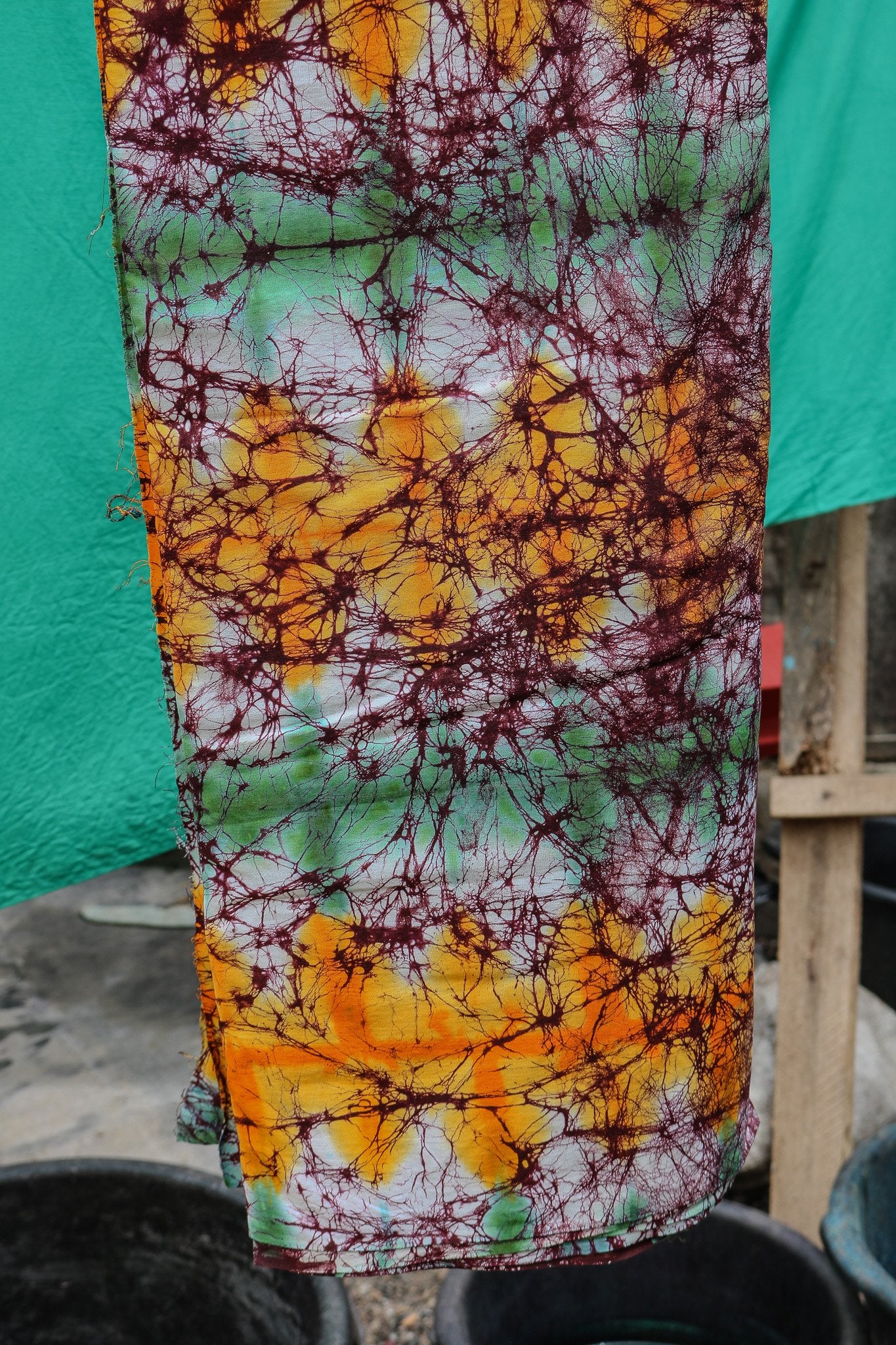 PreCracked Batik Fabric Orange