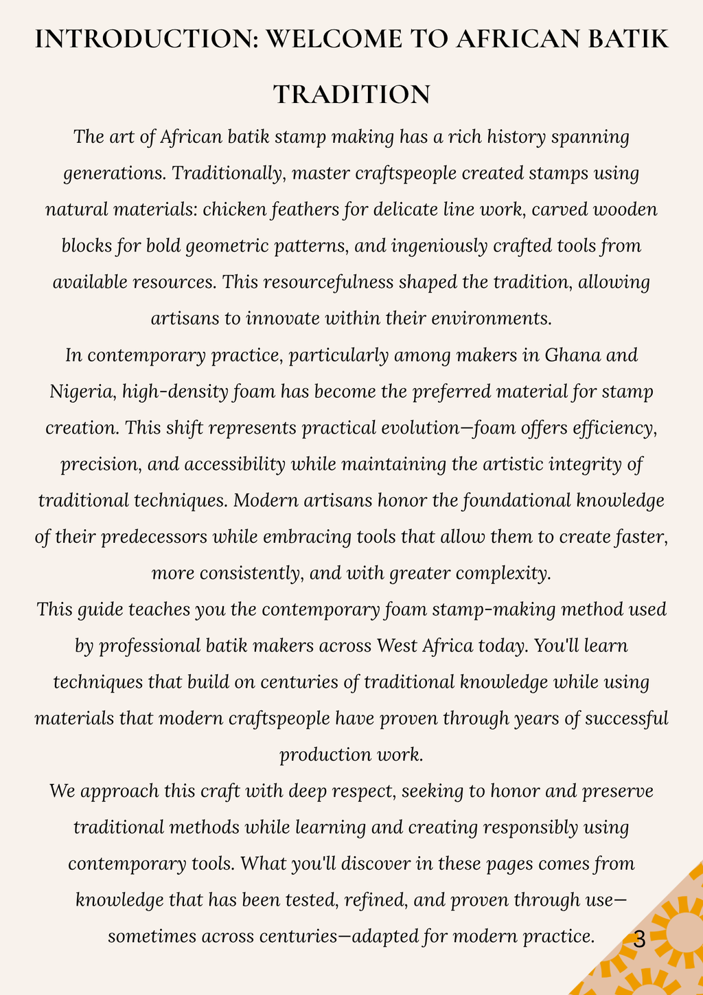 Making African Batik Stamps E-book